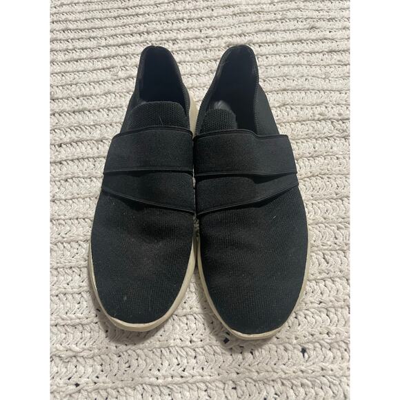 Vince Aston Solid Knit Fabric Slip On Sneakers Shoes Womens Size 7 M EU 37 Black